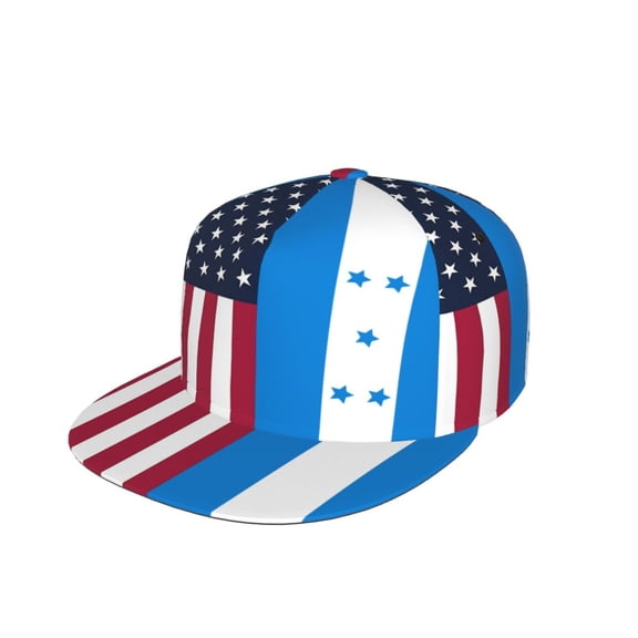 Unisex Snapback Hats America Honduran Flag Adjustable Flat Bill Baseball Cap Dancing Hip Hop Cap