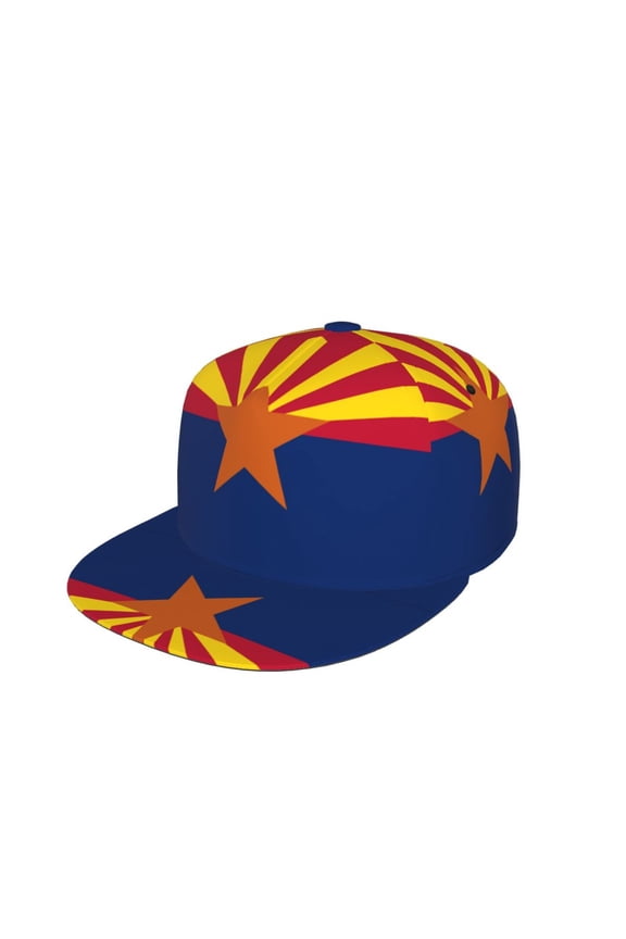 Unisex Snapback Hats Arizona Flag Adjustable Flat Bill Baseball Cap Dancing Hip Hop Cap