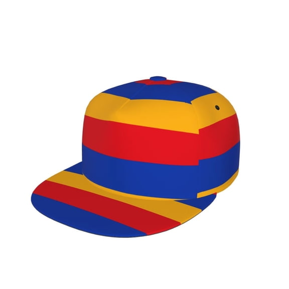 Unisex Snapback Hats Armenian Flag Adjustable Flat Bill Baseball Cap Dancing Hip Hop Cap