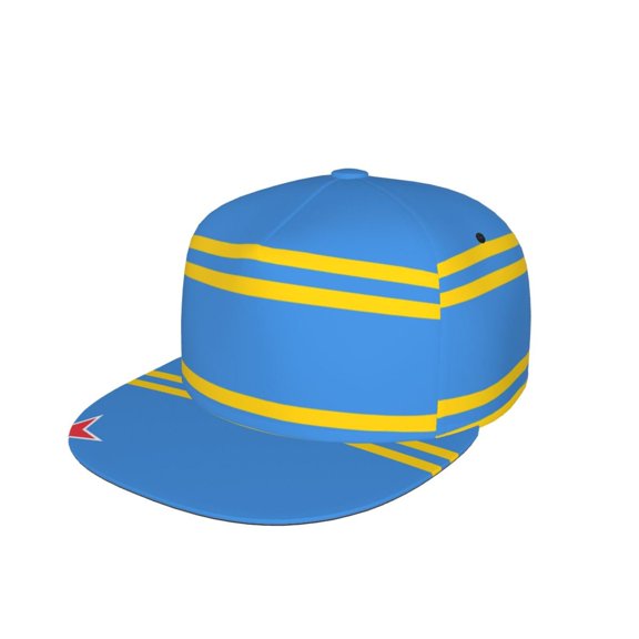 Unisex Snapback Hats Aruba Flag Adjustable Flat Bill Baseball Cap Dancing Hip Hop Cap