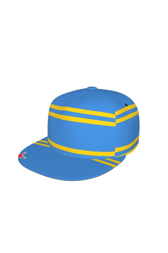 Unisex Snapback Hats Aruba Flag Adjustable Flat Bill Baseball Cap Dancing Hip Hop Cap
