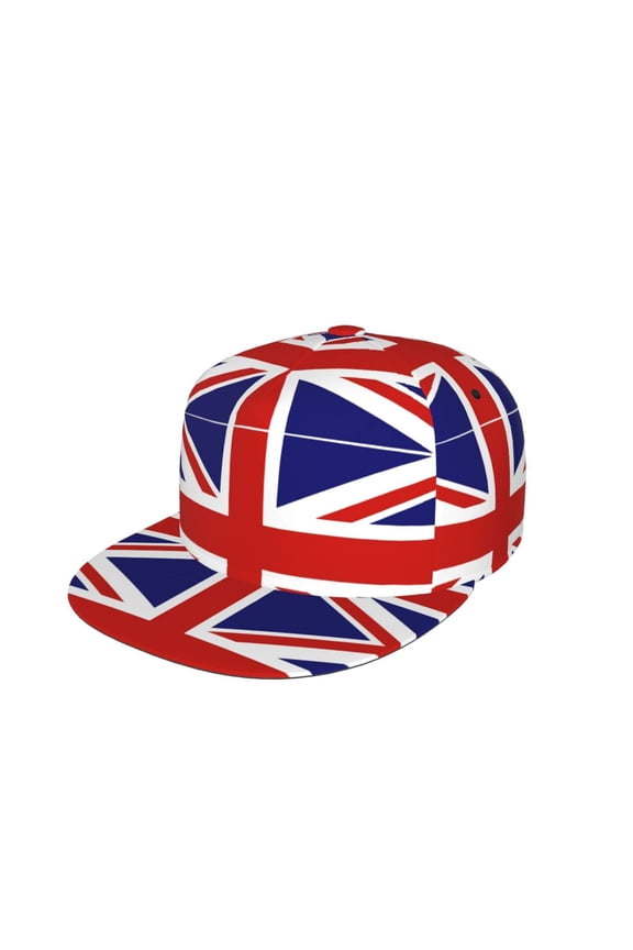 Unisex Snapback Hats British Flag Britain English England Adjustable Flat Bill Baseball Cap Dancing Hip Hop Cap