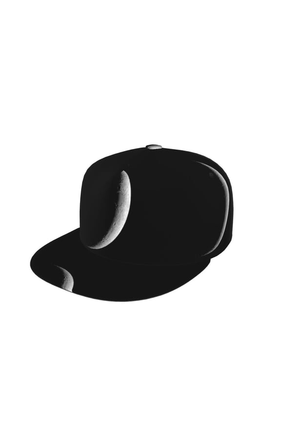 Unisex Snapback Hats Crescent Moon Adjustable Flat Bill Baseball Cap Dancing Hip Hop Cap