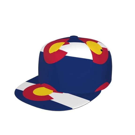 Unisex Snapback Hats Flag Of Colorado Adjustable Flat Bill Baseball Cap Dancing Hip Hop Cap