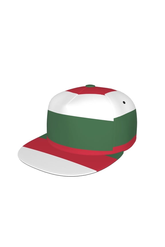 Unisex Snapback Hats Hungarian Flag Adjustable Flat Bill Baseball Cap Dancing Hip Hop Cap