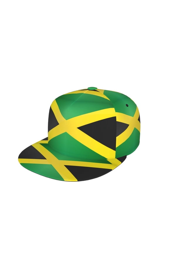 Unisex Snapback Hats Jamaica Adjustable Flat Bill Baseball Cap Dancing Hip Hop Cap