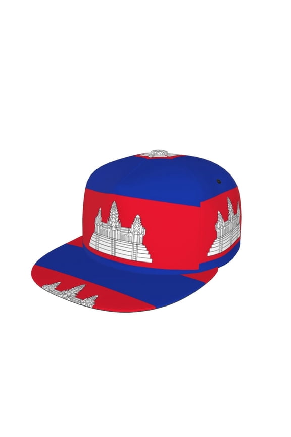 Unisex Snapback Hats Kampuchea Adjustable Flat Bill Baseball Cap Dancing Hip Hop Cap