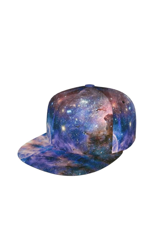 Unisex Snapback Hats Nebula Adjustable Flat Bill Baseball Cap Dancing Hip Hop Cap