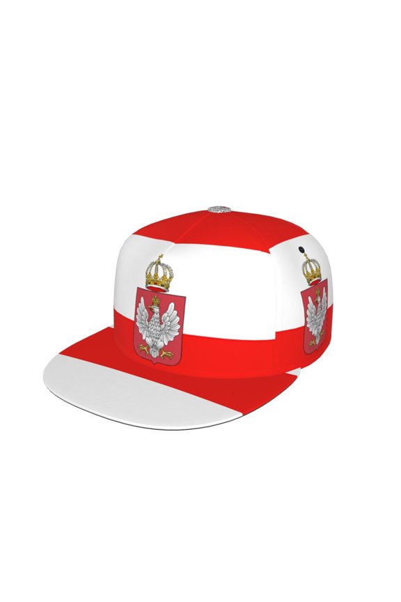 Unisex Snapback Hats Poland-Flag Adjustable Flat Bill Baseball Cap Dancing Hip Hop Cap