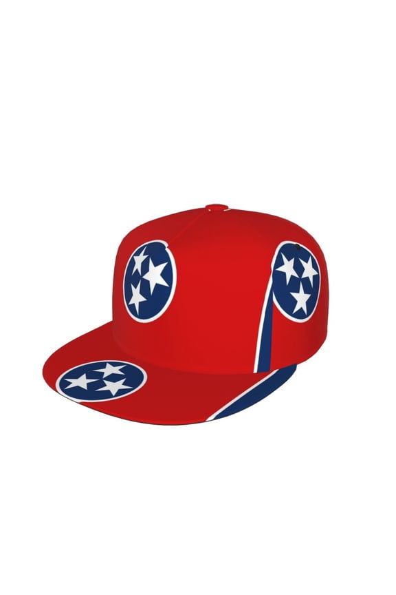 Unisex Snapback Hats Tennessee Flag Adjustable Flat Bill Baseball Cap Dancing Hip Hop Cap