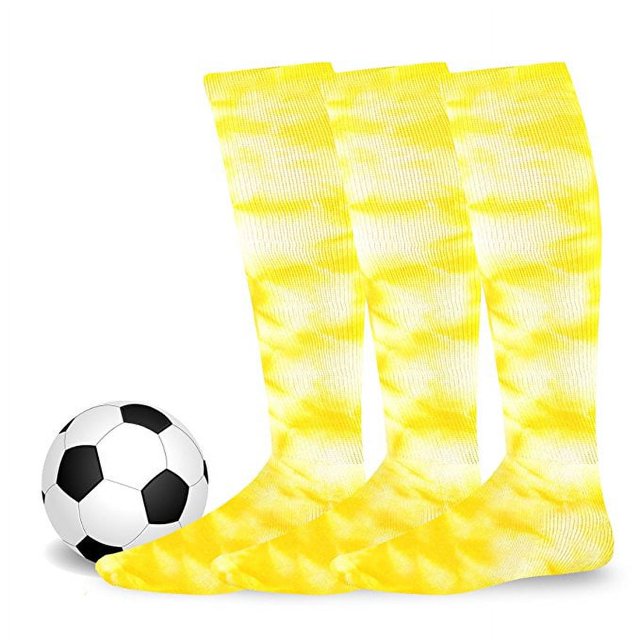 Unisex Soccer Athletic Team Sports Cotton Socks 3 Pack (Junior (79