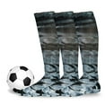 thumbnail image 1 of Unisex Soccer Baseball Softball Athletic Team Sports Cotton Socks 3 Pack (Youth (5-7), Tie Dye Black), 1 of 2