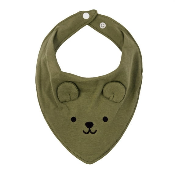 Unisex Soft Baby Bandana Bibs Print Design With Double Snap Closure Reusable Absorbent Teething Drooling Feeding Bib Comfortable For Newborns Infants Green