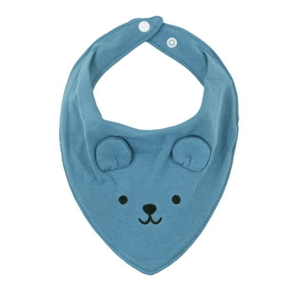 Unisex Soft Baby Bandana Bibs Print Design With Double Snap Closure Reusable Absorbent Teething Drooling Feeding Bib Comfortable For Newborns Infants Sky Blue