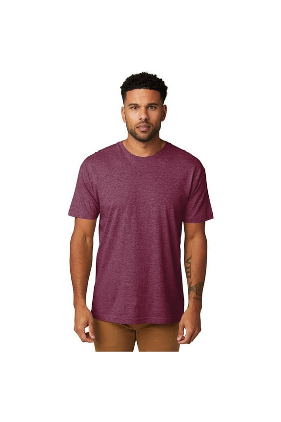 Unisex Soft-washed Short Sleeve Crew Neck T-Shirt 3Pack MAROON HEATHER
