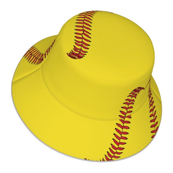 Unisex Softball Baseball Bucket Hat Fisherman Cap Reversible Travel Sunhat With Reflective Stripe