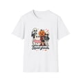 thumbnail image 1 of Unisex Softstyle Halloween T-Shirt – Cute Skeleton, Ghost & Pumpkin Idol Funny Fall Graphic Tee, 1 of 4