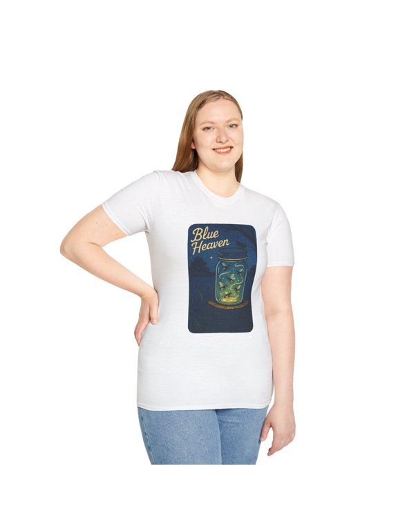 Unisex Softstyle T-Shirt Firefly Jar Summer Night Country Music Album Cover