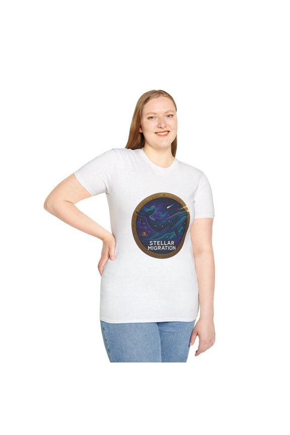 Unisex Softstyle T-Shirt Humpback Whale Space Galaxy Nebula Stars Cosmic