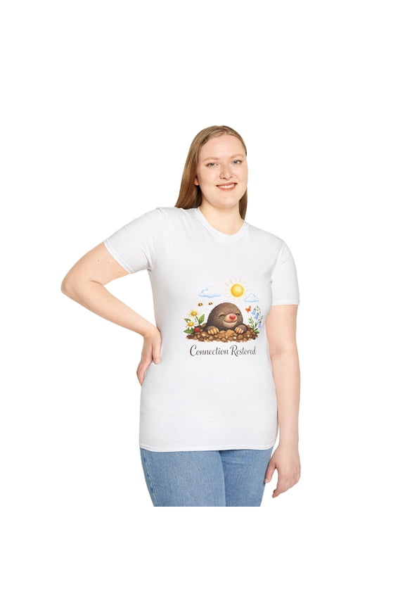 Unisex Softstyle T-Shirt Mole Burrow Humor Animal Funny Dirt Wildlife Connection