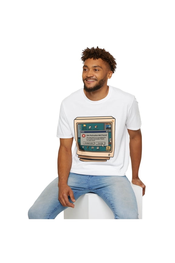 Unisex Softstyle T-Shirt Motivation Error Computer Nostalgia Windows Desktop