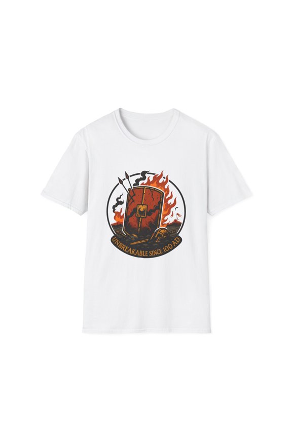 Unisex Softstyle T-Shirt Roman Shield Battle Arrows Fire Strength Resilience