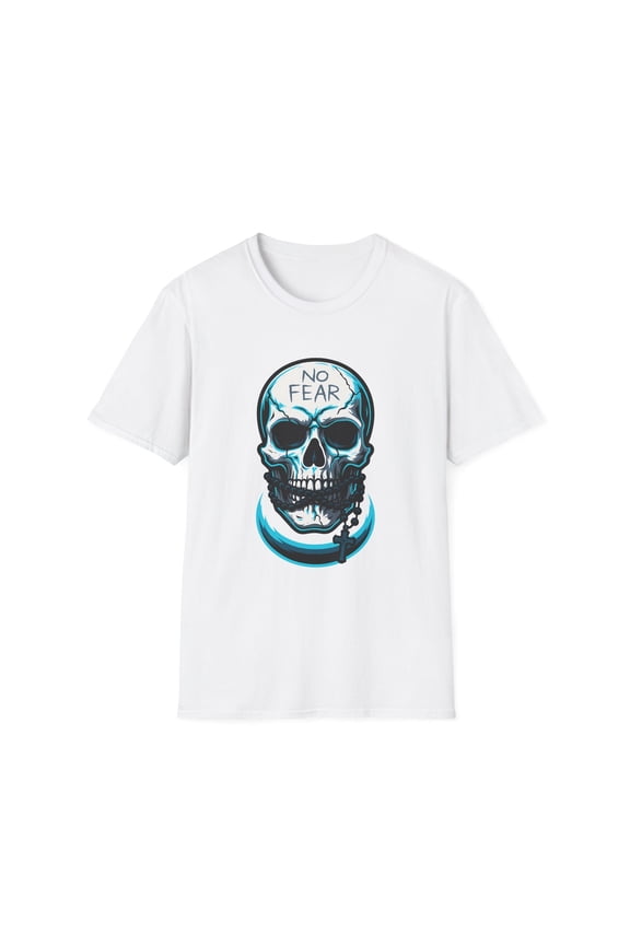Unisex Softstyle T-Shirt Skull Rosary Defiance Neon Gothic