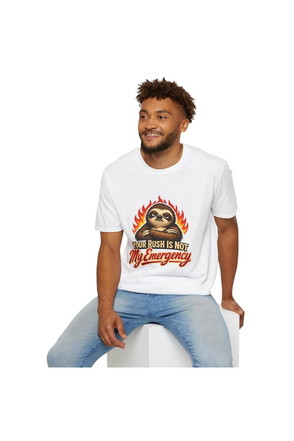 Unisex Softstyle T-Shirt Sloth Attitude Funny Quote Animal Sarcasm Humor