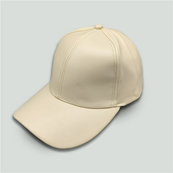 Unisex Solid Color Baseball Cap, Adjustable Vintage Style PU Leather Hat for Men and Women, Casual Outdoor Daily Wear and Sports Activities