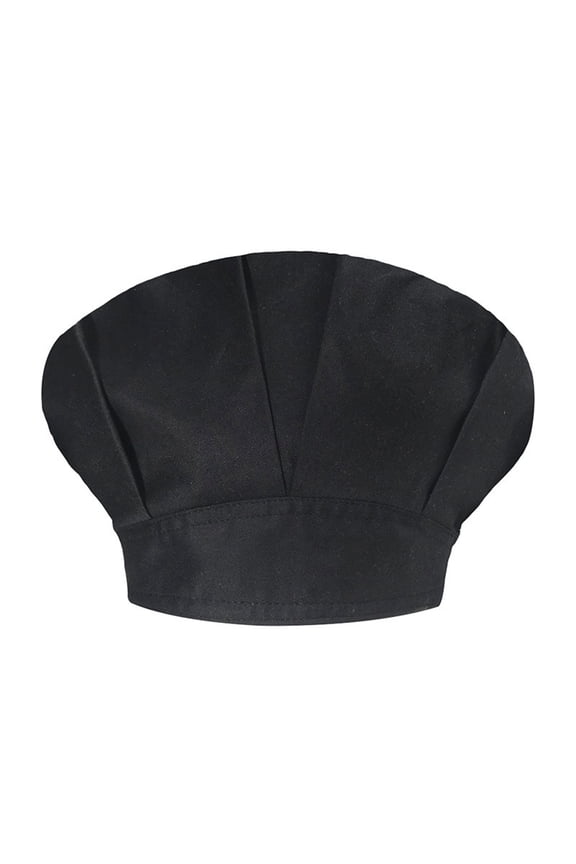 Unisex Solid Color Cap Kitchen Catering Oil Proof Chef Hat Bouffant Hat