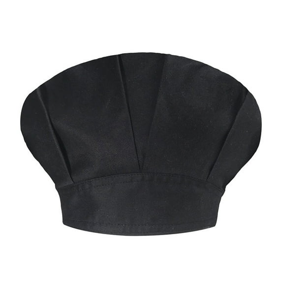 Unisex Solid Color Cap Kitchen Catering Oil Proof Chef Hat - Bouffant Style, Cotton Material, One Size Fits Most, Four Seasons Use