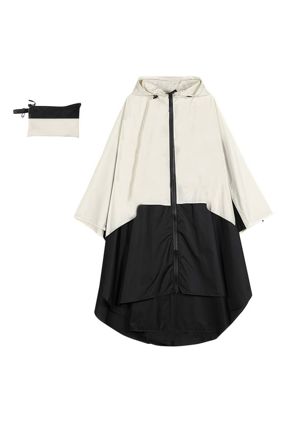 Unisex Solid Color Cape Raincoat - Waterproof and Lightweight Multi-Functional Rainwear for Hiking or Outdoor Activities