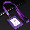 thumbnail image 1 of Unisex Solid Color Card Holder Neck Strap with Lanyard Badge Holder Staff Identification Card Bus ID Holders Credit Card Holder, 1 of 6