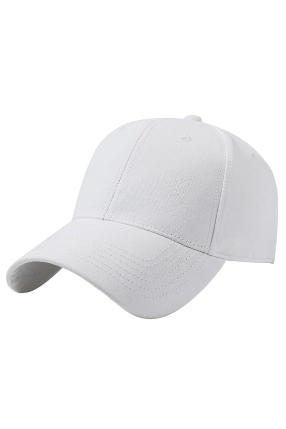 Unisex Solid Color Classic Fit Baseball Cap, Oversize Adjustable Dad Hat for Casual Street Style, Sun Protection, and Everyday Fashion, Timeless Design for Men and Women White