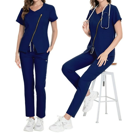 Unisex Solid Color Elastic Metal Zipper Short Sleeve Brushing Force Pants Split Suit Petite Pants Suit for Women Pencil Pant Suit for Women Ladies Casual Jumpsuit Womens Jumpsuits plus Size Jumpsuits