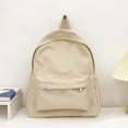 thumbnail image 1 of Unisex Solid Color Nylon Backpack Fashion Multi-Color Zipper School Bookbag Back to School Backpack for Men Women, 1 of 9