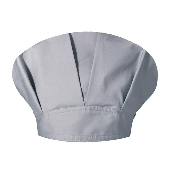 Unisex Solid Color Oil Proof Chef Hat Bouffant Cap Kitchen Catering Uniform Headwear