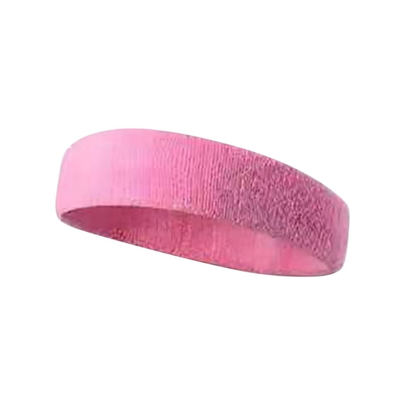 Unisex Solid Color Sweatband Yoga Headband for Fitness, Forehead Wrap Hair Band for Sports, for Gym Training Running or Tennis Activities Pink