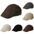 thumbnail image 1 of Unisex Solid Cotton Beret Style Baseball Cap Breathable Adjustable Casual Sun Hat, 1 of 2