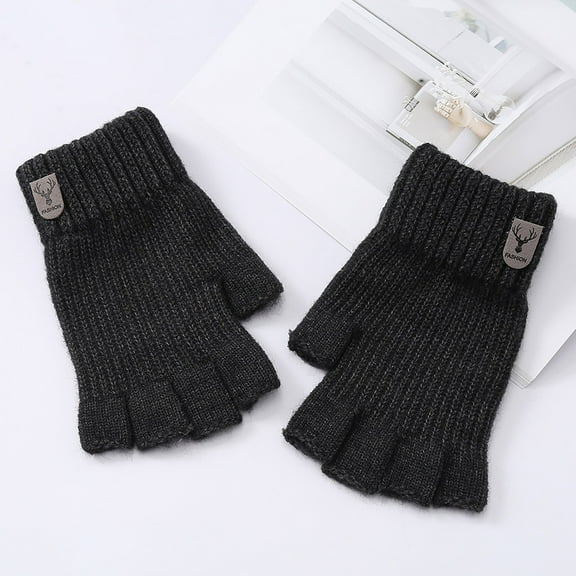 Unisex Solid Fingerless Gloves Gloves Winter Warm Knitted Gloves Running Cycling Driving For Men Women Mittens for Women Cold Weather Heated Winter Gloves Mittens Combo with Pocket Women Mittens