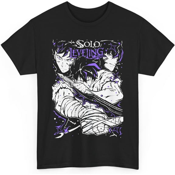 Unisex Solo Anime Leveling T-Shirt Soft - Solo-Leveling Jinwoo Dark God Statue