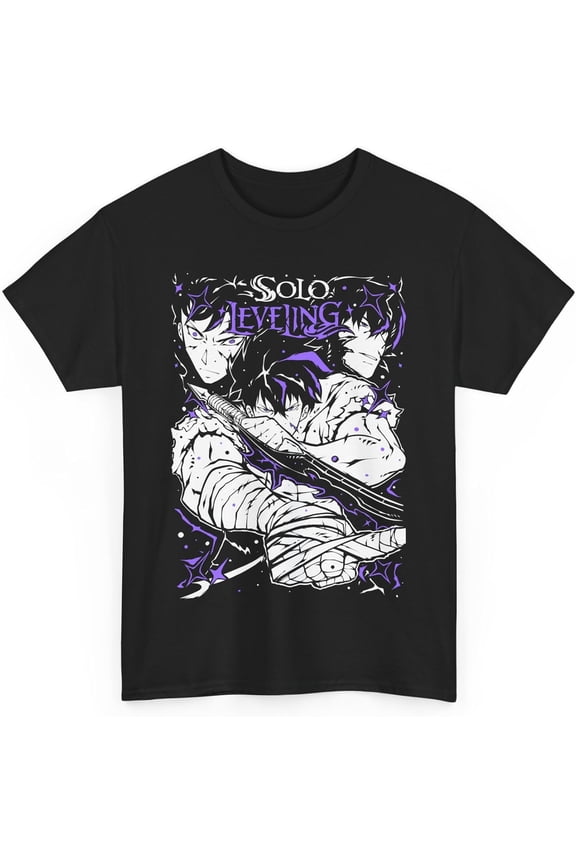 Unisex Solo Anime Leveling T-Shirt Soft - Solo-Leveling Jinwoo Dark God Statue