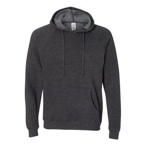 Unisex Special Blend Raglan Hooded Sweatshirt, Carbon - Large