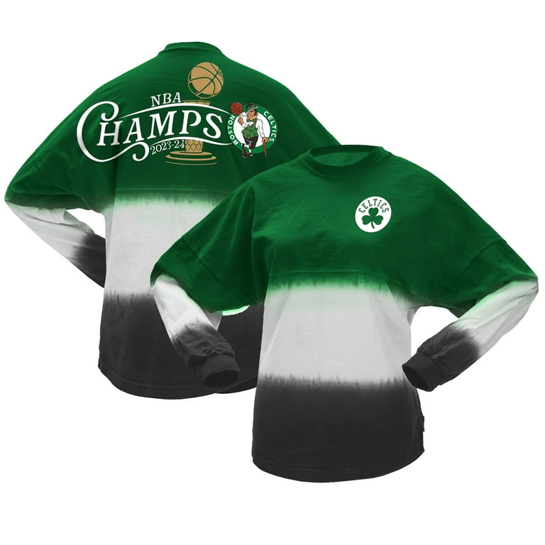 Unisex Spirit Jersey Kelly Green Boston Celtics 2024 NBA Finals Champions Horizontal Ombre Long Sleeve T Shirt Size Medium