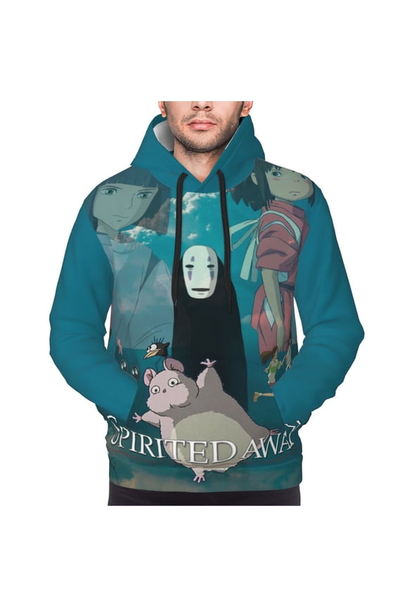 Unisex Spirited Awa Pullover Hoodies 3D Print Novelty Sweatshirts Hoodie with Pocket for Men Women