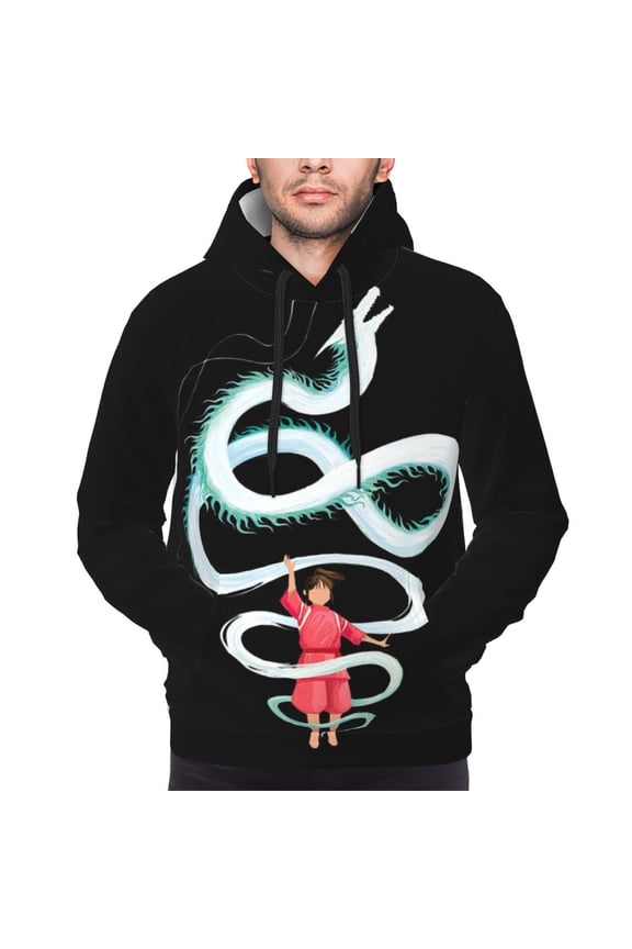 Unisex Spirited Awa Pullover Hoodies 3D Print Novelty Sweatshirts Hoodie with Pocket for Men Women