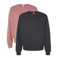 thumbnail image 1 of Unisex Sponge Crewneck Sweatshirt 52/48 Cotton/Polyester Fleece Long Sleeve Winter Sweater (Mauve+Dark-Grey-Heather 2PCS, 3XL), 1 of 7