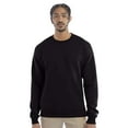 thumbnail image 1 of Unisex Sponge Drop Shoulder Crewneck Sweatshirt, 52/48 Cotton/Polyester Fleece Long Sleeve Winter Sweater (Black , L), 1 of 7