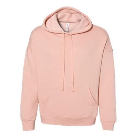 Unisex Sponge Fleece Drop Shoulder Hoodie, Peach - Large