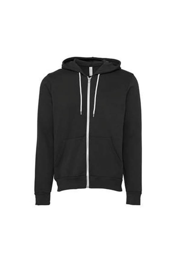 Unisex Sponge Fleece Full-Zip Hoodie, DTG Dark Grey - Medium
